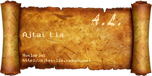Ajtai Lia névjegykártya